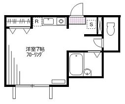シエデイグローブ 1階ワンルームの間取り