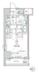 イアース練馬 6階1Kの間取り