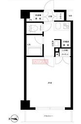 東京メトロ東西線 高田馬場駅 徒歩6分の賃貸マンション 4階1Kの間取り
