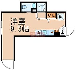 Dear Court池袋 1階ワンルームの間取り