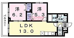 都営大江戸線 新江古田駅 徒歩11分の賃貸アパート 2階2LDKの間取り