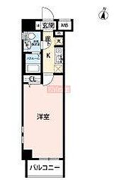 ロアール大山 5階1Kの間取り