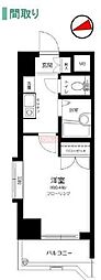 メインステージ早稲田 9階1Kの間取り