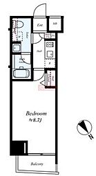 プレール・ドゥーク中板橋 2階1Kの間取り