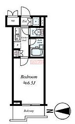 ルーブル練馬 3階1Kの間取り