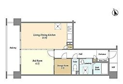 アーバンライフ目白駅前 7階1LDKの間取り