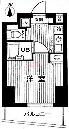 スカイコート高田馬場6 1Kの間取図画像