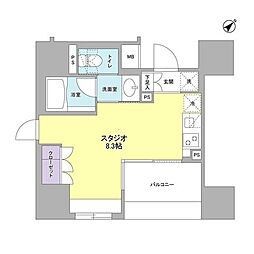 コンフォリア池袋DEUX ワンルームの間取図画像