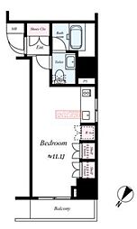 レヴィーガときわ台crob ワンルームの間取図画像