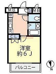 グランドバン西落合 1Kの間取図画像