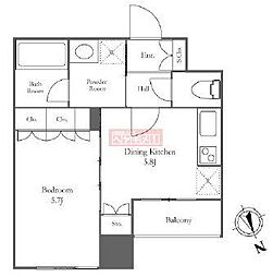 ウエストパークタワー池袋 1LDKの間取図画像