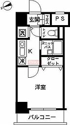 スカイコート板橋3 1Kの間取図画像