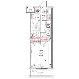 CREVISTA大塚 1Kの間取図画像