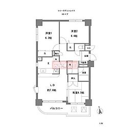 コリーヌアンソレイエ 3LDKの間取図画像