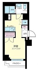 セントパレス池袋 1Kの間取図画像