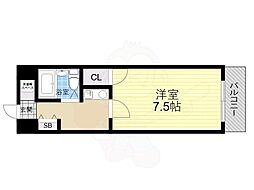 ローレルメゾン 1Kの間取図画像