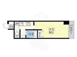 スクエアK2宝塚 1Kの間取図画像