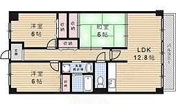 ヴィオレット宝塚 3LDKの間取図画像