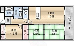 エクセル山本 3LDKの間取図画像