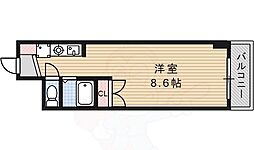 アミティ宝塚 ワンルームの間取図画像