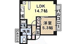 ViewTerrace売布 1LDKの間取図画像