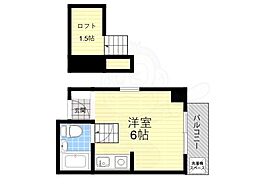 サンパレス21ベルデ1 1Kの間取図画像