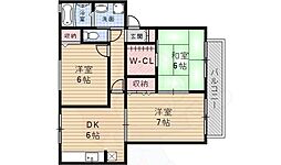 グランシードM 3DKの間取図画像