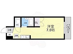 アミティ宝塚 ワンルームの間取図画像