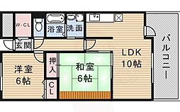 チトセプラザ 2LDKの間取図画像