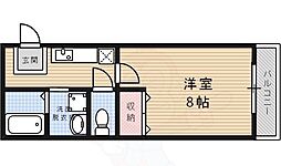 メルヴェイユ・ドミール 1Kの間取図画像