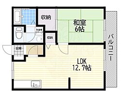 グリーンヒル2 1LDKの間取図画像
