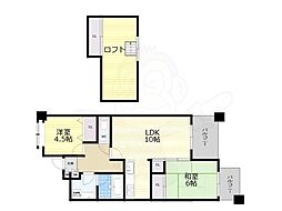 ラソフェリス雲雀ケ丘 2LDKの間取図画像