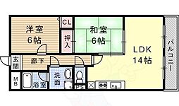 ファミール安倉 2LDKの間取図画像