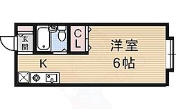 ウッドストックマンション ワンルームの間取図画像