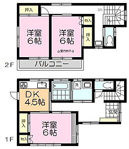 間取り：間取図　コンパクトながらお住まいやすい使い勝手の良い導線が魅力！収納も充実してますので片付け安いお家です♪