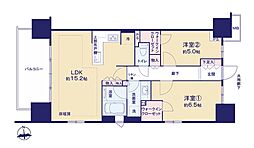 ミッドプレイス八王子 2LDKの間取図画像