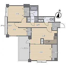 ドラゴンマンション橋本七番館 3LDKの間取り