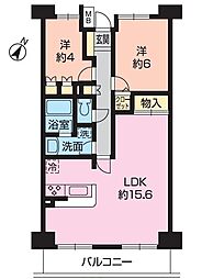 芙蓉アクティス橋本 2LDKの間取図画像