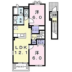 ディオーネ・ジエータ甲南 2LDKの間取図画像