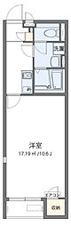 レオネクスト阿星 1Kの間取図画像