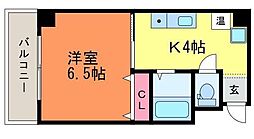 マンションアスカ 1Kの間取図画像