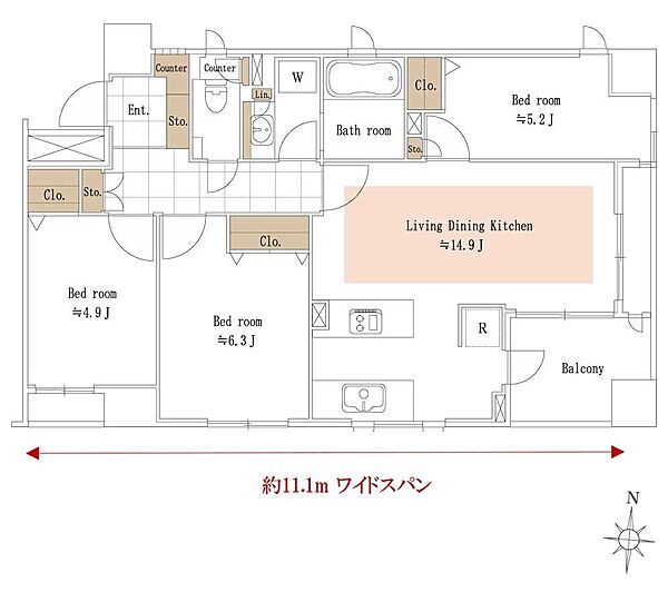 間取りを拡大表示