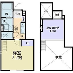 イルマーレ 1階1Kの間取り