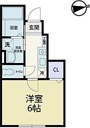 ラ・クレール（La.Clair） 1階1Kの間取り