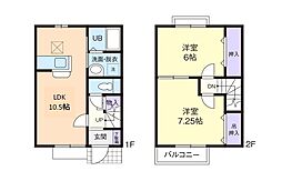 下妻リーズホールド2 2LDKの間取図画像