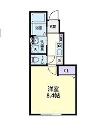 Grande Faith（グランフェイス） 大津 1階1Kの間取り