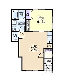 26/5/15（仮称）下妻市柳原1LDK 1階1LDKの間取り