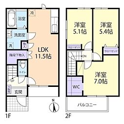 Histoire（イストワール）　II 2階3LDKの間取り