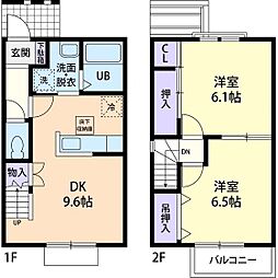フォーリアA 2DKの間取図画像