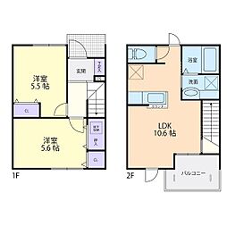 シエルドミール 2LDKの間取図画像